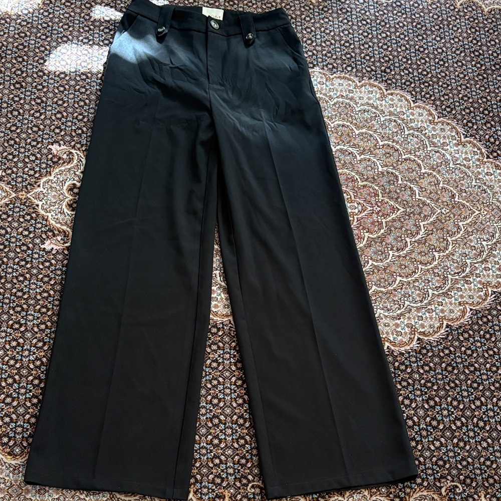 Black Wide-Leg Trousers